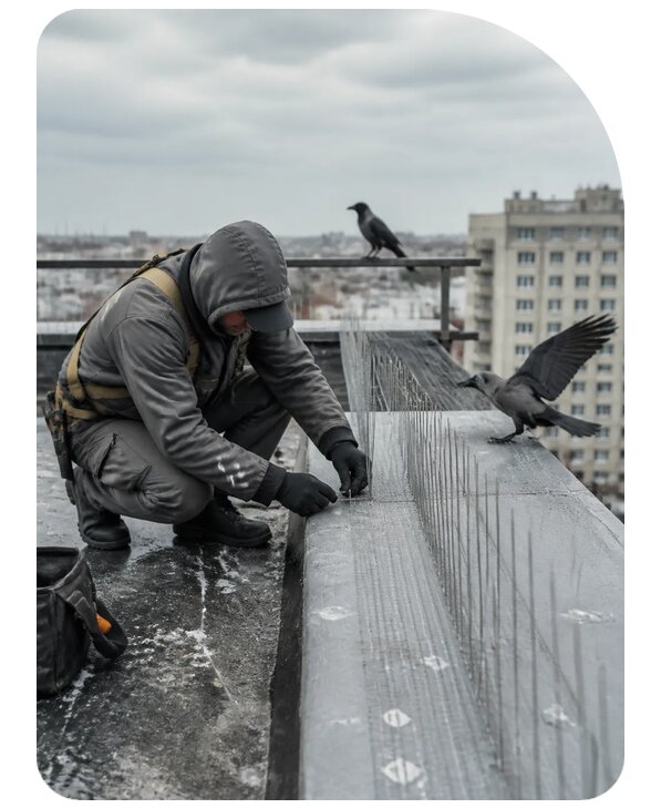 Защита от ворон под ключ в Челябинске по цене от 5156 р. | Сенат-Члб